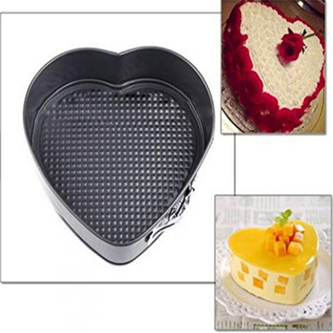 Le gâteau Pan Non-Stick Cheesecake Pan Mould de Springform Pan Heart Shape Mini Bakeware de coeur avec le fond de baisse font des outils cuire au four