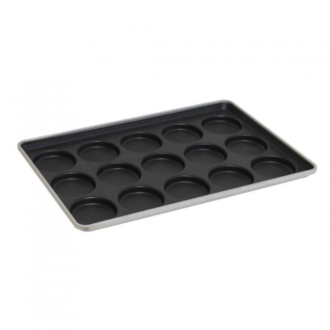 Rk Bakeware China-41005 a glacé le moule aluminisé de l'acier 12 5,09 onces. Casserole petit pain d'hamburger/de dessus/biscuit individuels de petit pain