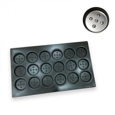 Plateau bouleversé profond de cuisson en aluminium rond antiadhésif de petit pain d'hamburger Wehs102-10 du plateau 1.5mm