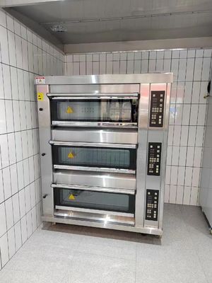 6 plate-forme modulaire Oven With Steam Stone de gaz de boulangerie du plateau 40x60