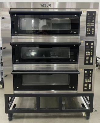 gaz asiatique Oven For Bread de plate-forme du plateau 3 du four 9 de plate-forme de la boulangerie 40x60