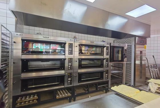 gaz asiatique Oven For Bread de plate-forme du plateau 3 du four 9 de plate-forme de la boulangerie 40x60